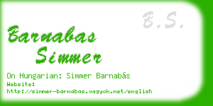 barnabas simmer business card