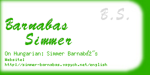 barnabas simmer business card